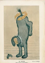 Character of the piece “Chantecler” by Edmond Rostand Jean Coquelin in the role of the dog Patou - Fantasio