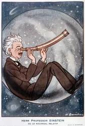Herr Professor Einstein or the Relative Kolossal - Illustration by Adrien Barrere in 
