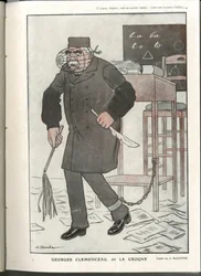 Illustration of A Barrere (1874-1931) in Fantasio, 01/05/16 - Georges Clemenceau, called La Grogne - War of 14-18, Censorship - Clemenceau George