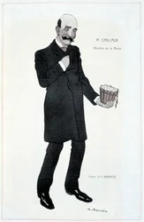 Joseph Caillaux, minister of rent - Illustration by Adrien Barrere in 
