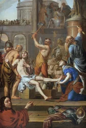 The Martyrdom of Saint Adrien. Painting by Adrien Sacquespee