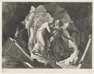 Dante and Virgil Entering Hell through a Gate
