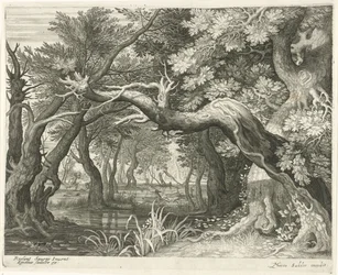 Deer Hunt by a Forest Lake Six Landscapes (series title)