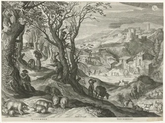 November and December from The Twelve Months in Six Italian Landscapes (series title)