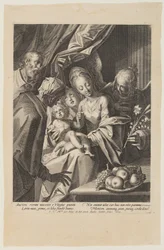 The Holy Family with Saint Anne and Two Angels