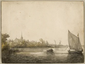 View of IJsselmonde Seen Across the New Maas