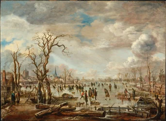 Winter Landscape with Ice Pleasures