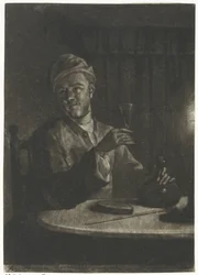 Man with Raised Glass