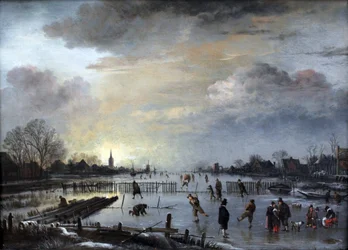 Winter Landscape with Skaters