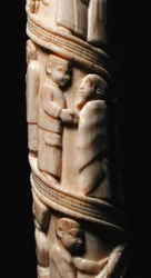 Carved Tusk, Congo (ivory) (detail)
