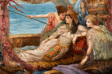 The Flight of Antony and Cleopatra from the Battle of Actium, c. 1897