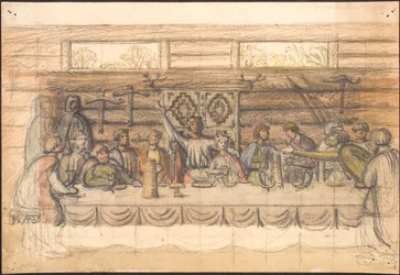 Early Draft of Valdemar Sejr and the Feast at Lyø