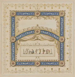 Ceiling Designs in the Antique Manner, with Central Scenes of the Gods in Friezes
