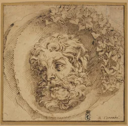 Head of a Faun in a Concave Roundel