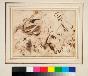 Sheet of Studies with the Head of an Eagle and Men