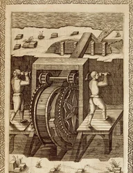 Machine for the displacement of water