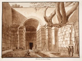 Emissarium of Lake Albano, 1833