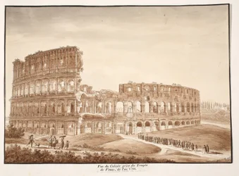 View of the Colosseum from the Temple of Venus