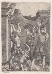 Tarpeia Crushed by the Sabines