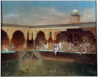 Les Bains Deligny in Paris in 1842