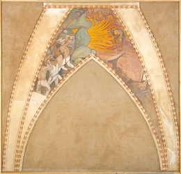 The Forging of the Sampo, sketch for the cupola frescoes of the Finnish Pavilion at the 1900 Paris World’s Fair