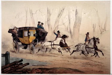 The Post Chair Print by Albert Adam 1870 Paris, Musee Carnavalet