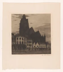 View of the Saint Walburga Church in Oudenaarde