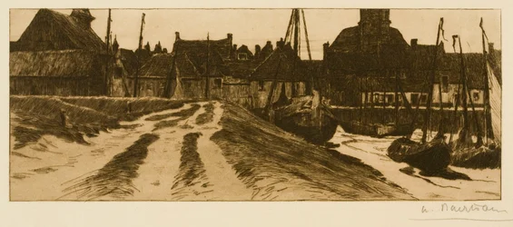 The Small Harbour of Terneuzen in the Evening