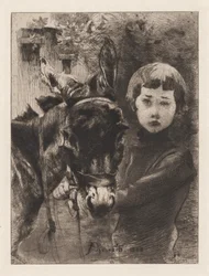 Robert Besnard and His Donkey