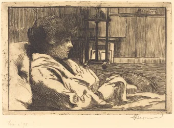 Woman Reading in the Studio