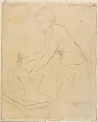 Woman at Her Toilette