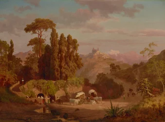 View of Subiaco, Italy 1859