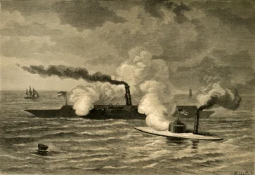 Attack of the Monitor on the Merrimack