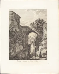 Waterfall and Bridge of San Rocco in Tivoli