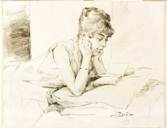 A Young Woman Reading