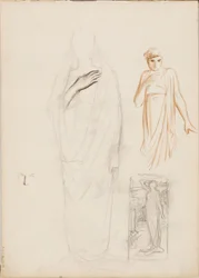 Aino Ackté as Alcestis, Sketch