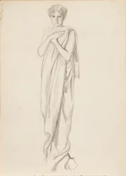 Aino Ackté as Alcestis, Sketch