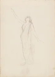 Aino Ackté as Alcestis, Sketch
