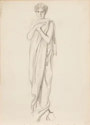 Aino Ackté as Alcestis, Sketch