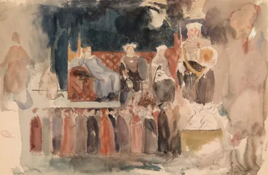 Allegory of the Good Government, sketch of Ambrogio Lorenzetti