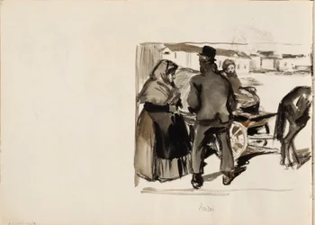 Horse Carriage, Three People