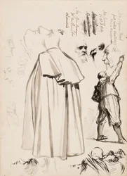 Male Figures, Faces