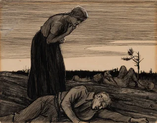 On the Battlefield from the Poem The Cottage Girl