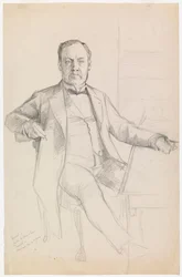 Portrait of Louis Pasteur, sketch