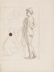 Standing and Sitting Nude