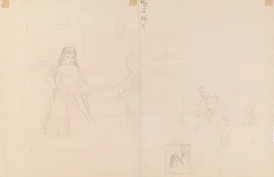 Sketch for Michael and Xenia, Children of Tsar Alexander III