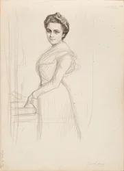 Camille Vallery-Radot, Portrait Sketch