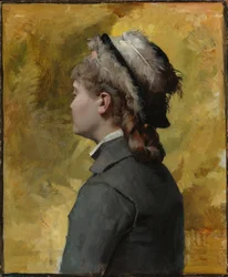Young Woman in Grey