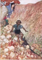 Down he went like the brave little man as he was, from The Water Babies