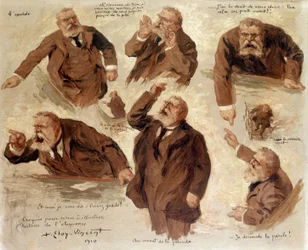 The Different Expressions of Jean Jaures, 1910